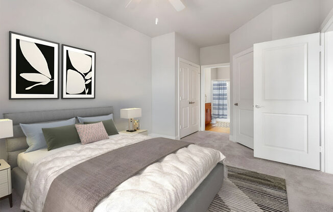 Bedroom at The Villagio Apartments, Fayetteville, 28303