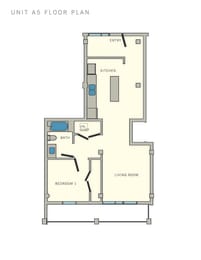 1 bed, 1 bath, 757 sqft, $1,070