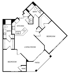 2 beds, 2 baths, 1,188 sqft, $1,950