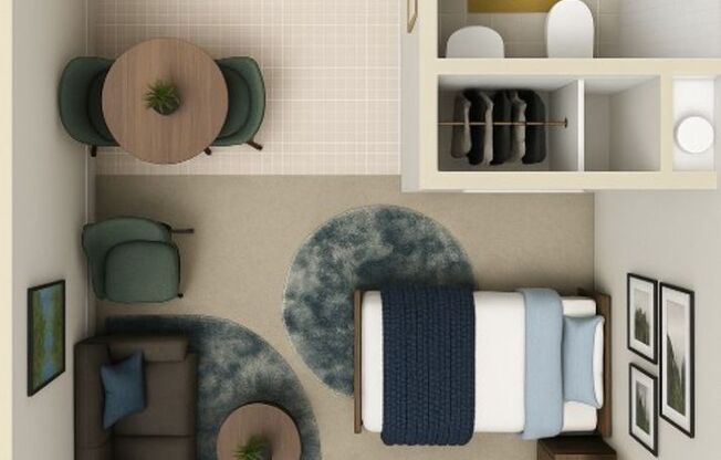 Studio, 1 bath, 288 sqft, $799, Unit 0831