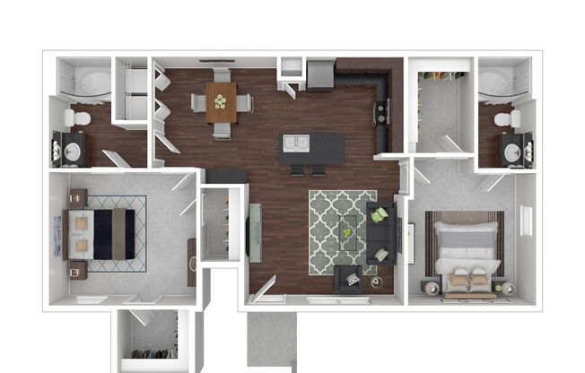 2 beds, 2 baths, 1,124 sqft, $1,515