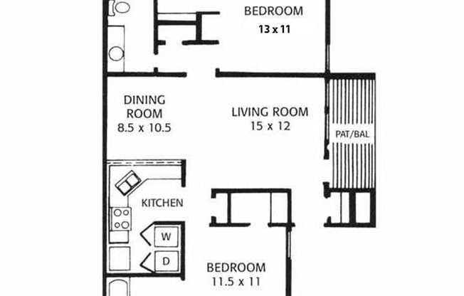 2 beds, 2 baths, 971 sqft, $1,610, Unit 00 - 213302