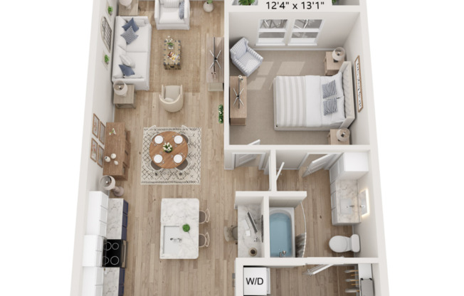 1 bed, 1 bath, 796 sqft, $2,045