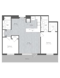 2 beds, 2 baths, 1,025 sqft, $3,059