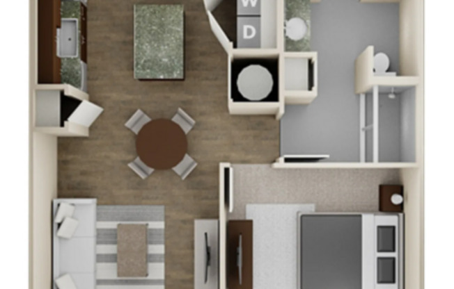 1 bed, 1 bath, 753 sqft, $1,225