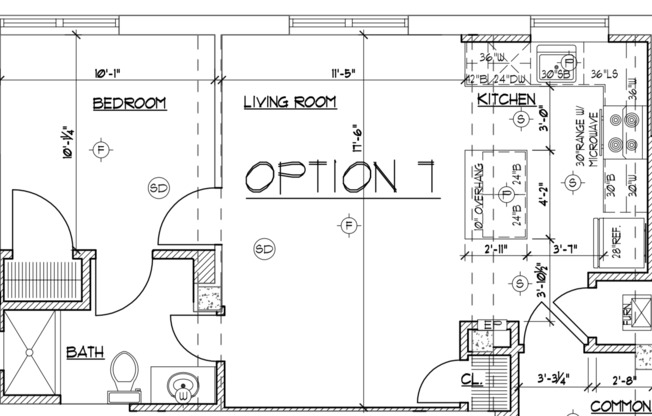 1 bed, 1 bath, 750 sqft, $850, Unit 103