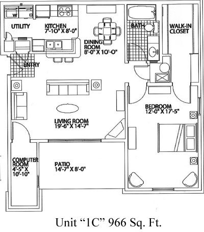 1 bed, 1 bath, 966 sqft, $1,112, Unit 01-108