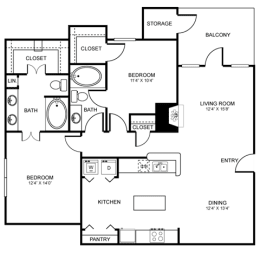2 beds, 2 baths, 1,269 sqft, $1,777