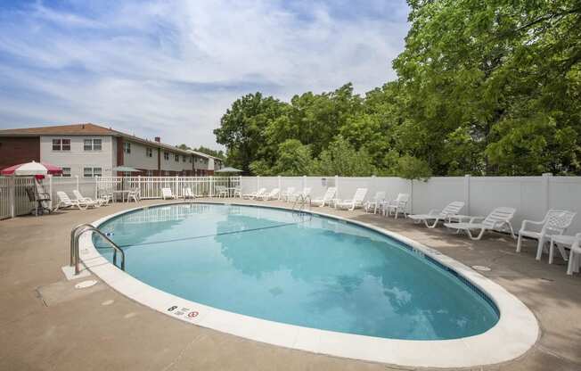 the swimming pool at our apartments