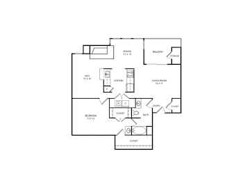 1 bed, 1 bath, 948 sqft, $1,219