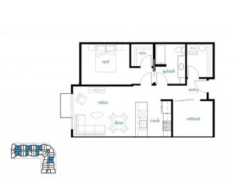 1 bed, 1 bath, 830 sqft, $1,918