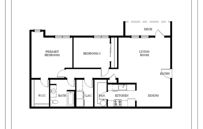 2 beds, 1 bath, 1,143 sqft, $1,650, Unit H-405