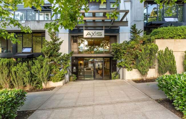 elevation of the building with office space for rent at Axis, Seattle, WA, 98109