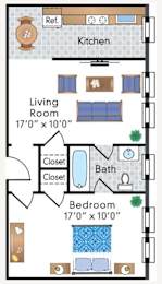 1 bed, 1 bath, 655 sqft, $1,999