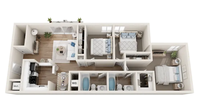 3 beds, 2 baths, 1,050 sqft, $2,109