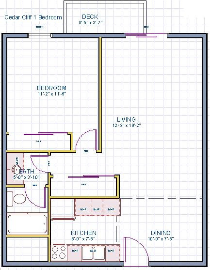 1 bed, 1 bath, 700 sqft, $1,195, Unit 235