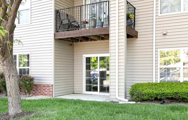 Patio/Balcony Bedroom with Natural Light Open Concept Apartments with Natural Light at Tiburon View Apartments, Omaha, NE
