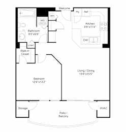 1 bed, 1 bath, 772 sqft, $1,940