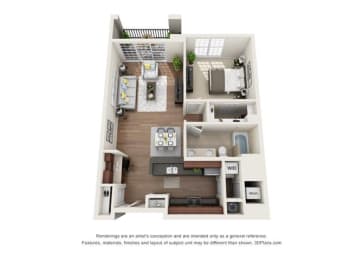 1 bed, 1 bath, 868 sqft, $2,309