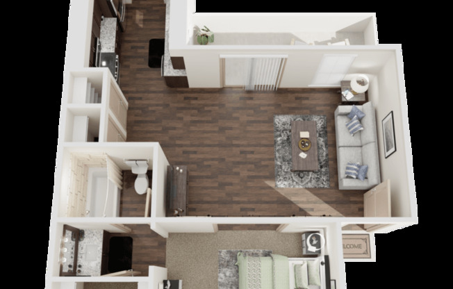 1 bed, 1 bath, 568 sqft, $1,290