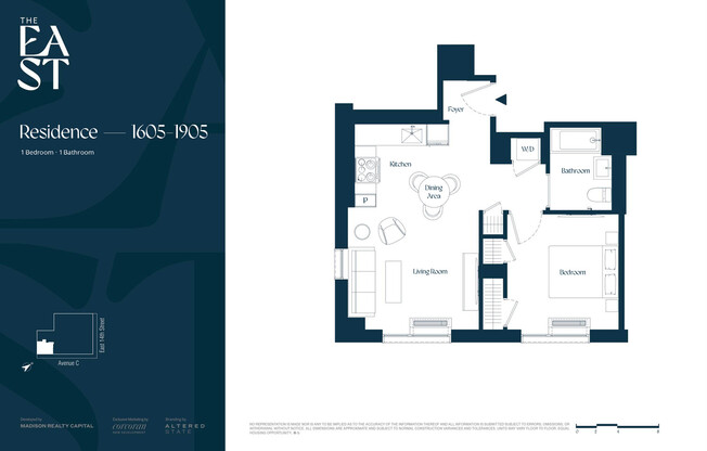 1 bed, 1 bath, $5,375, Unit 1605