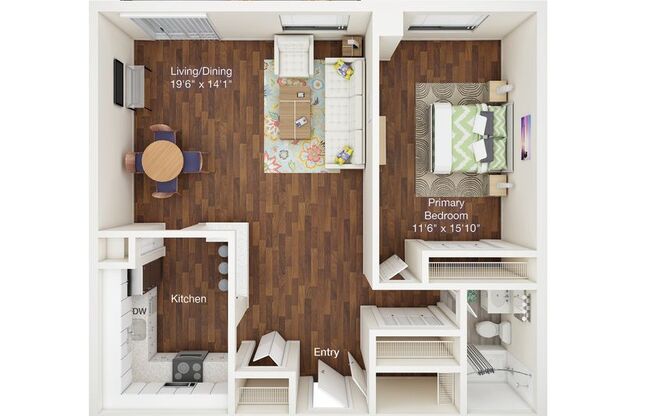 1 bed, 1 bath, 850 sqft, $1,925, Unit 6313