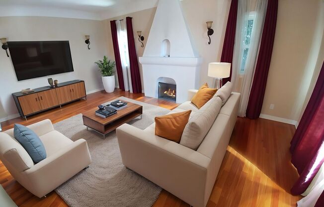 Gorgeous and Spacious 3-Bedroom 2-Bath home with Built-In BBQ, Garage, Hardwood Floors & Yard! MOVE-IN SPECIAL!! HALF OFF FIRST MONTH'S RENT!