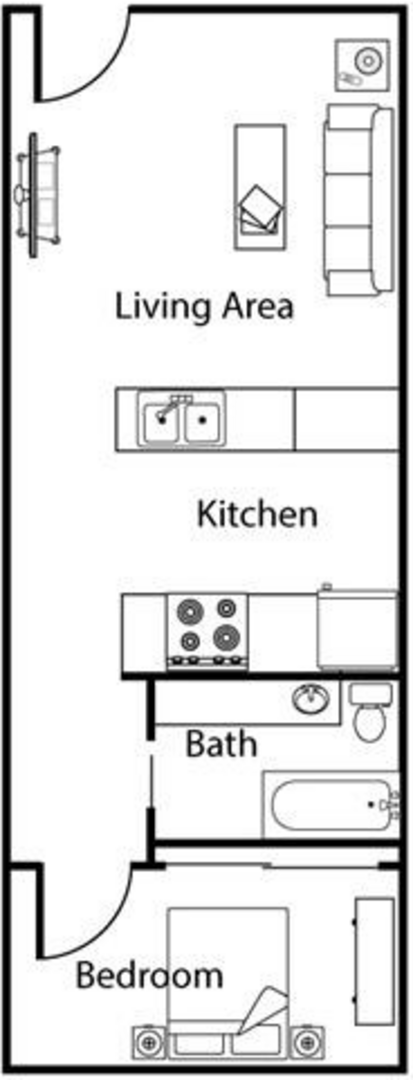 1 bed, 1 bath, 563 sqft, $1,159