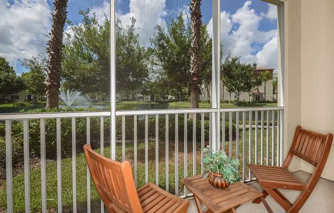 Private screened patio at Yacht Club, Bradenton, FL, 34212