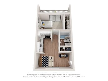 1 bed, 1 bath, 480 sqft, $1,233