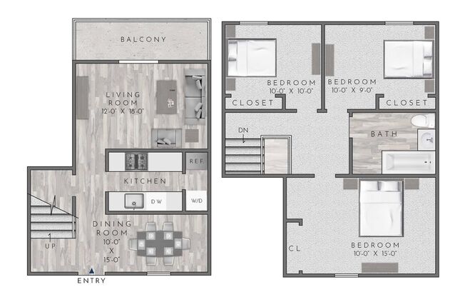 3 beds, 1 bath, 1,100 sqft, $4,055