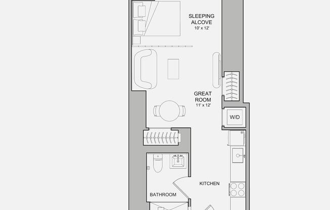 Studio, 1 bath, $3,395, Unit 716