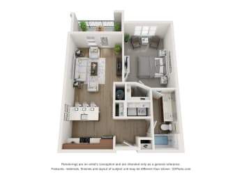 1 bed, 1 bath, 766 sqft, $1,575