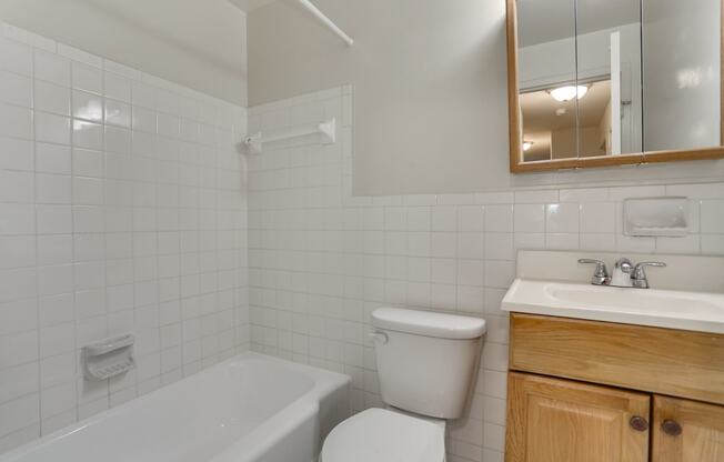 Bathroom With Bathtub at The Fields of Arlington, Virginia