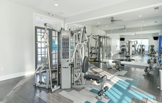 the gym at the flats at big tex apartments at The Shallowford, Chattanooga, TN, 37421