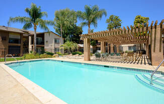 our apartments offer a swimming pool at Oak Terrace Senior Apts, Hemet, CA