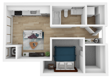 1 bed, 1 bath, 534 sqft, $1,525