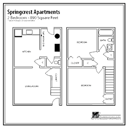 2 beds, 1.5 baths, 890 sqft, $1,145