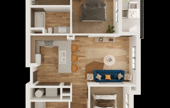 2 beds, 2 baths, 897 sqft, $1,515