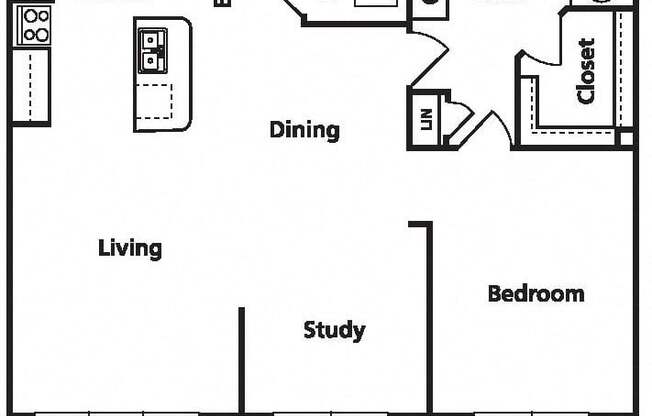1 bed, 1 bath, $1,536