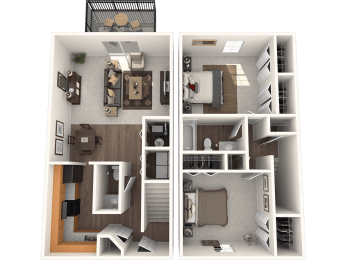 2 beds, 1.5 baths, 1,000 sqft, $1,443