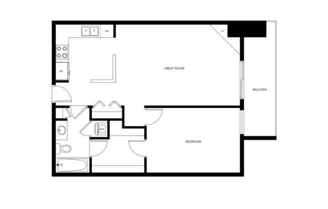 1 bed, 1 bath, 742 sqft, $1,445, Unit 3900318-PR