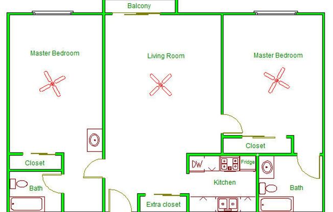 2 beds, 2 baths, 910 sqft, $2,595, Unit 412