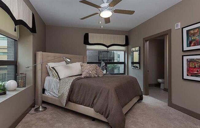 Carpet in Bedrooms at Berkshire Riverview, Austin, TX, 78741
