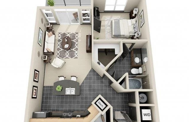 1 bed, 1 bath, 822 sqft, $1,668