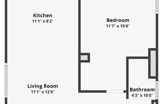 1 bed, 1 bath, 500 sqft, $1,345, Unit Lower