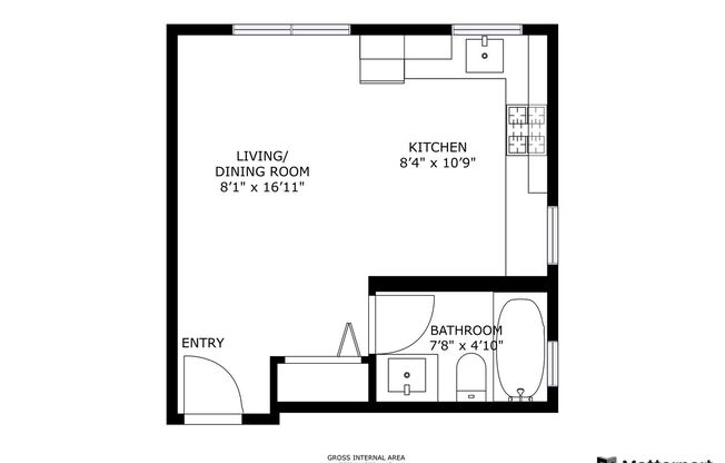 Studio, 1 bath, 285 sqft, $999, Unit 15