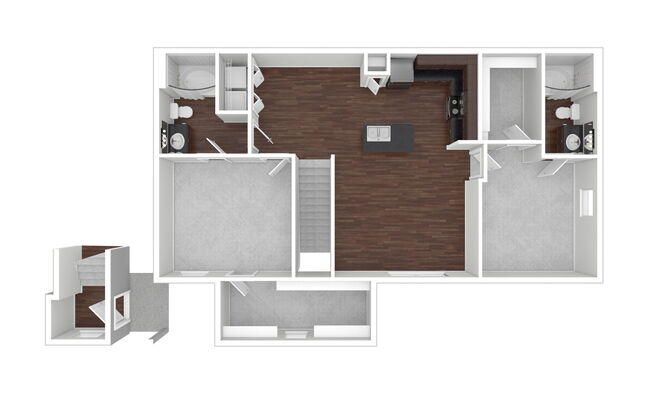 2 beds, 2 baths, 1,233 sqft, $1,775