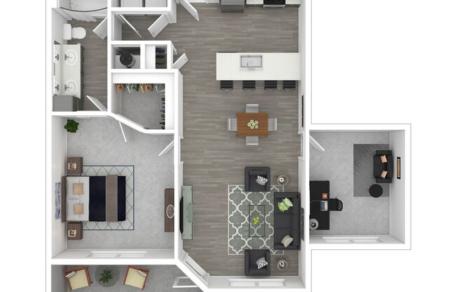 1 bed, 1 bath, 854 sqft, $1,557