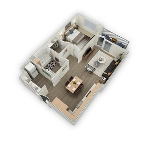 1 bed, 1 bath, 761 sqft, $2,224